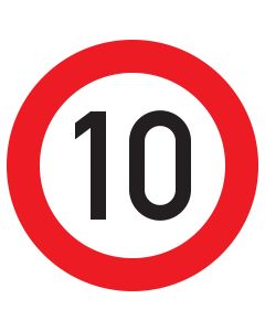 Adco Vorschriftszeichen Nr. 274.10 zulässige Höchstgeschwindigkeit 10 km/h