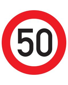 Adco Vorschriftszeichen Nr. 274.50 zulässige Höchstgeschwindigkeit 50 km/h
